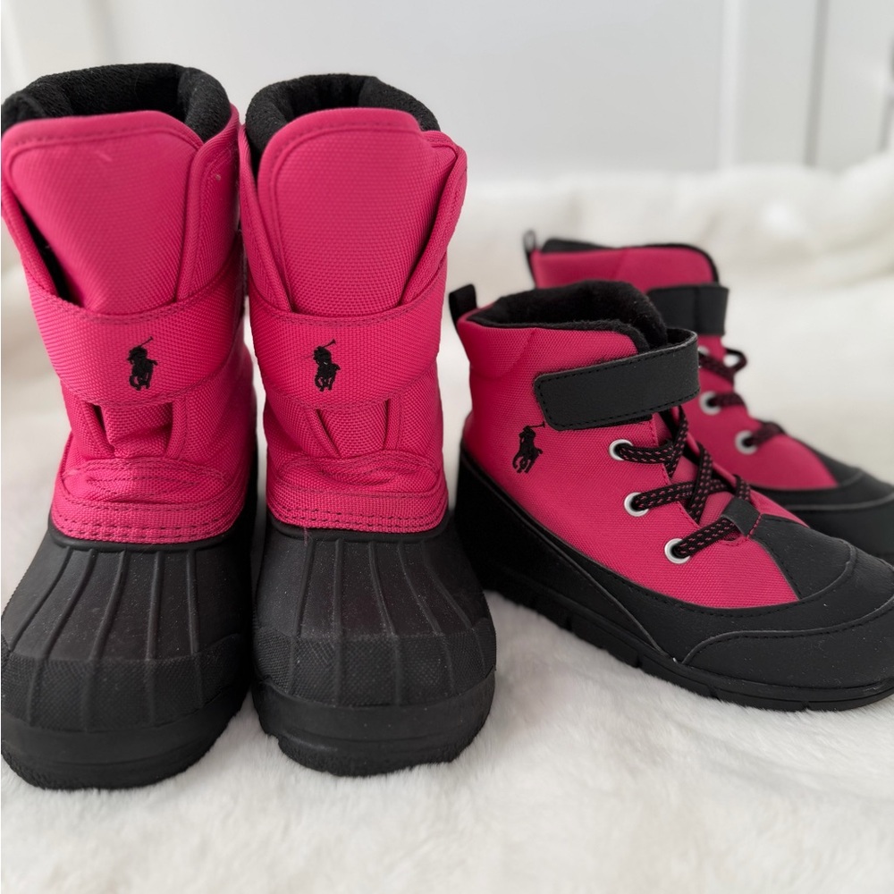 Ralph Lauren Polo Snow Boots , tall boots size 12, short boots size 11! both 65$